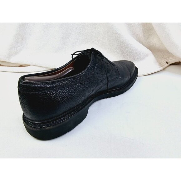 Allen Edmonds Size 11.5B Men Becker Black Pebbled Leather Lace Up Shoes USA Made main image 11